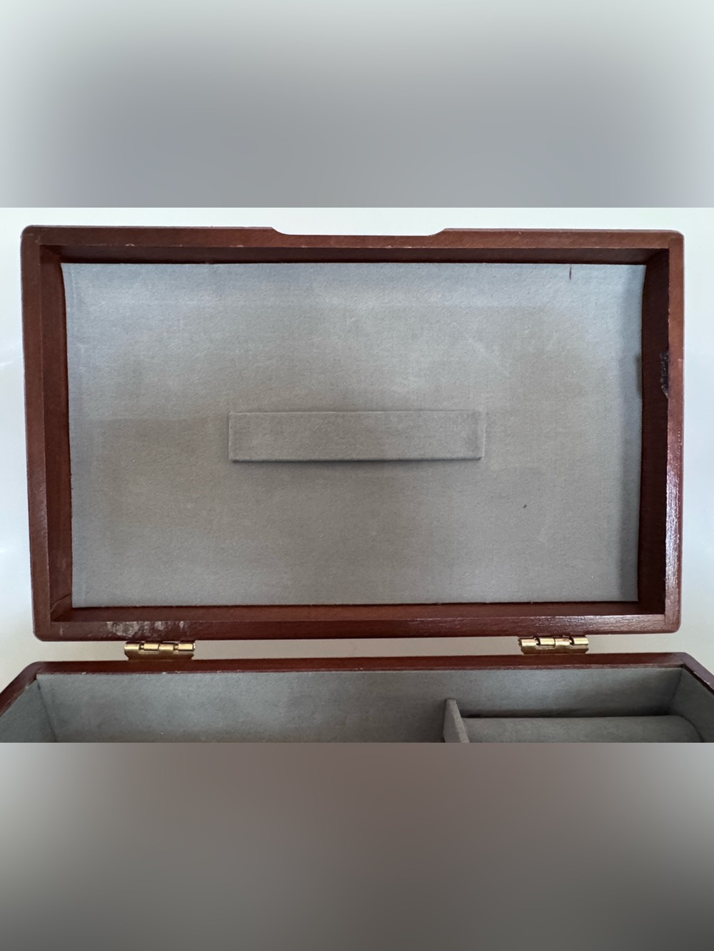 Vintage Wood Jewelry Box Keepsake Trinket Box Valet Organizer Rustic Luxe Decor - Picture 12 of 15